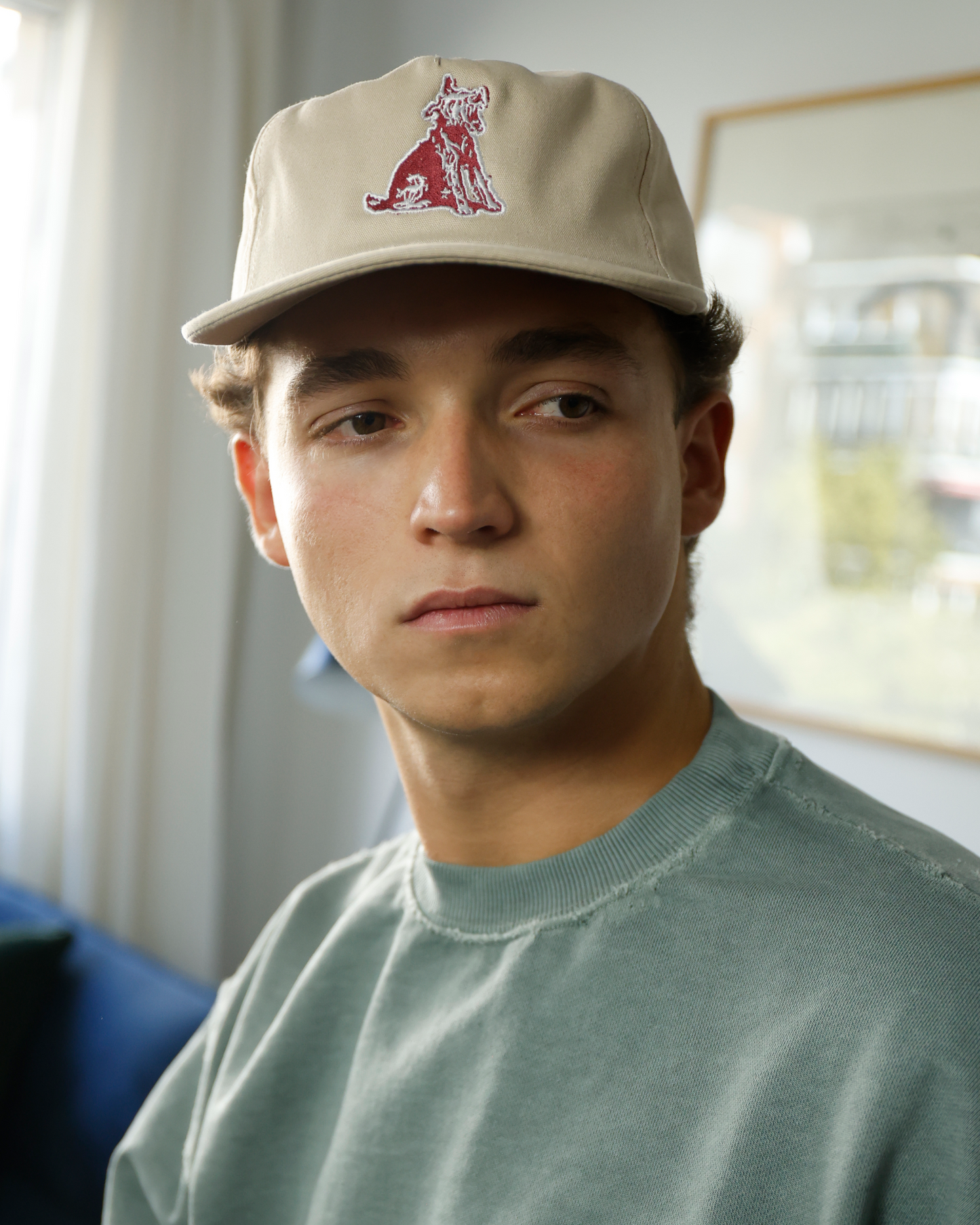 "Friend" Logo Hat (Cream/Wine)