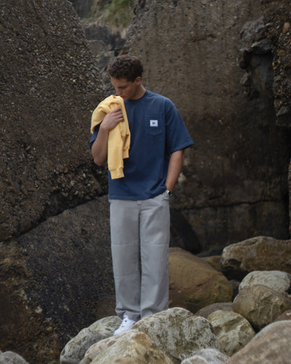 "Academy" Heavyweight Pocket T-Shirt (Vintage Navy)