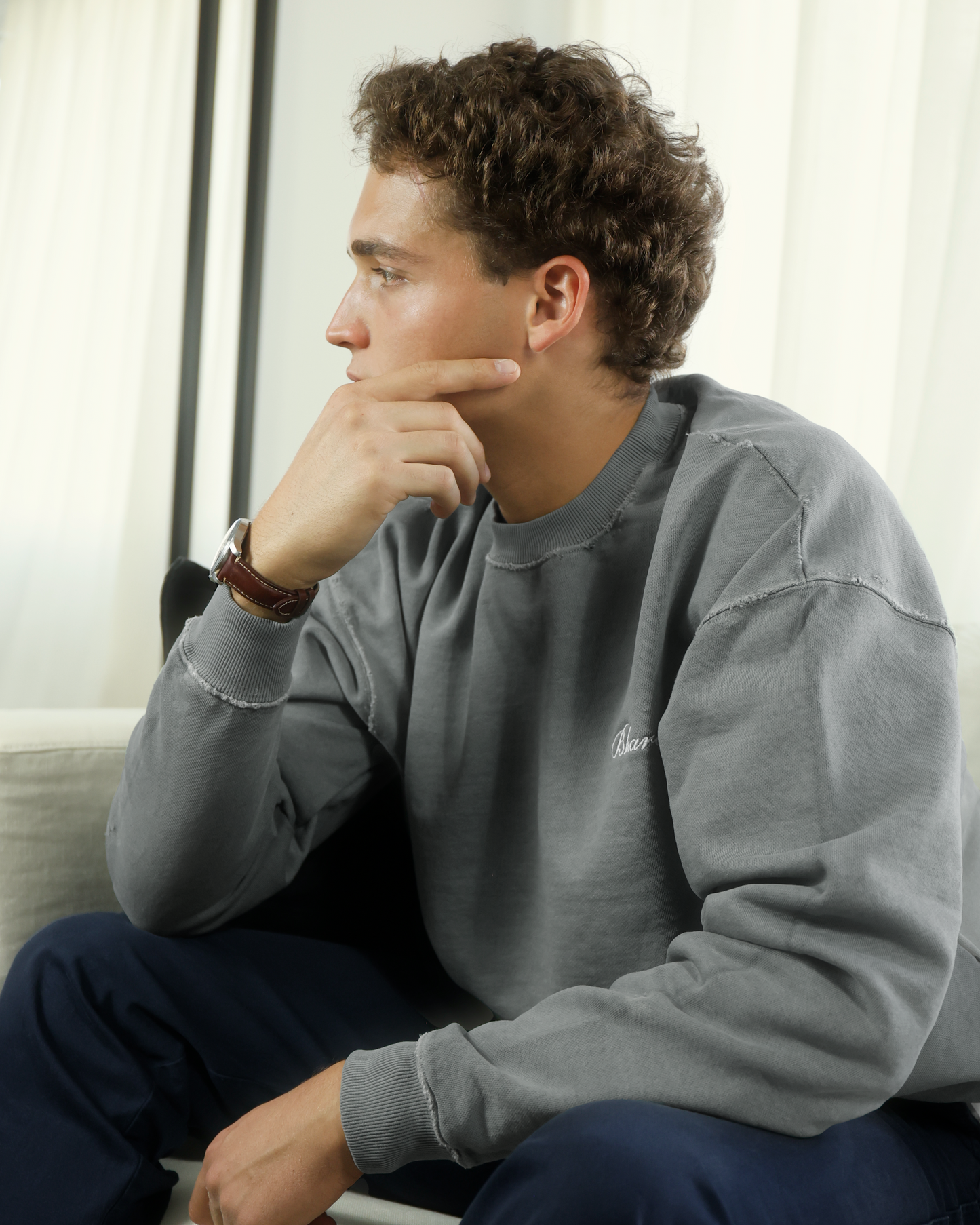 "The Factory" Pigment Grey Crewneck