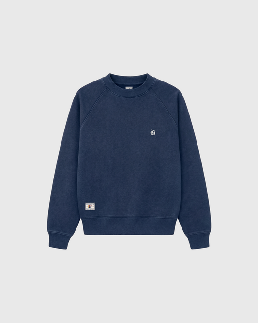 "Sailing Team" Heavyweight Raglan Crewneck (Vintage Navy)