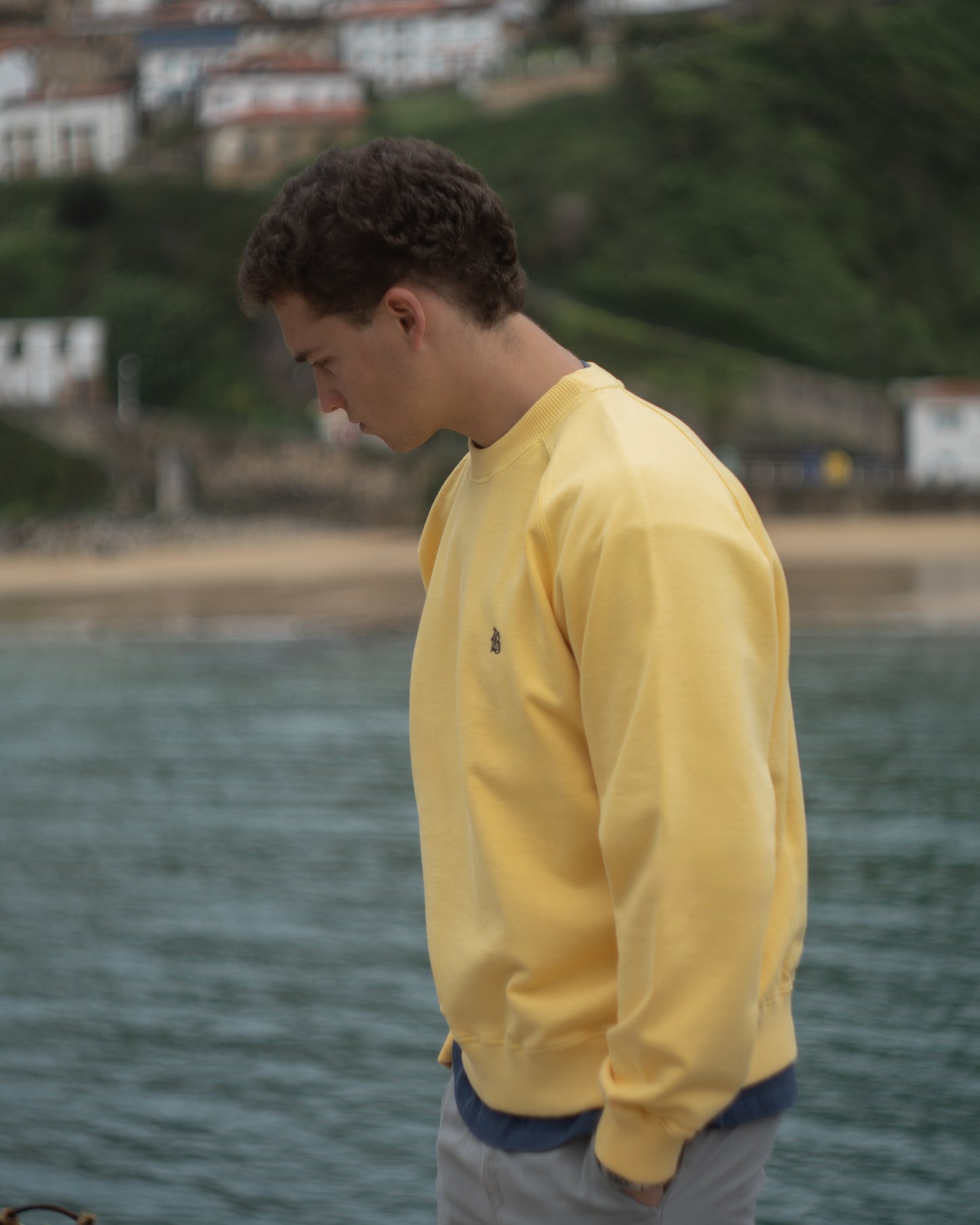 "Sailing Team" Heavyweight Raglan Crewneck (Yellow)
