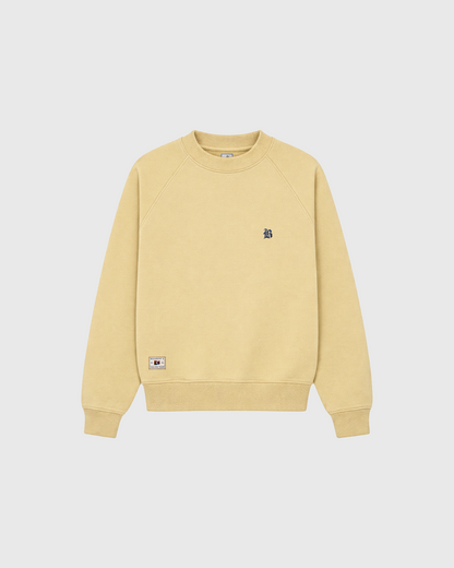 "Sailing Team" Heavyweight Raglan Crewneck (Yellow)